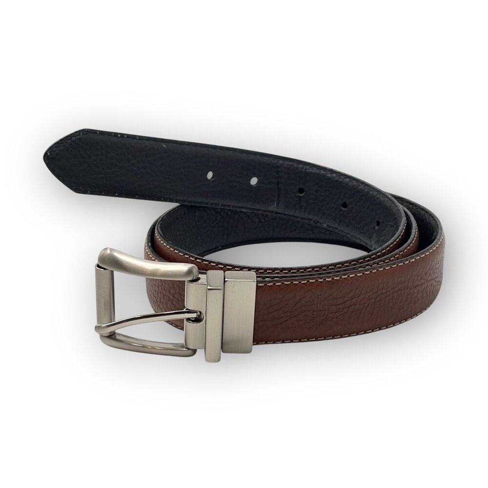 Dockers Black Brown Reversible Leather Belt Men’s Size 40